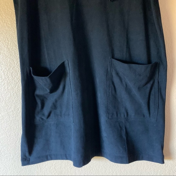 Forever 21 Faux Suede Black Lace Up Dress - Size Large - Picture 4 of 5